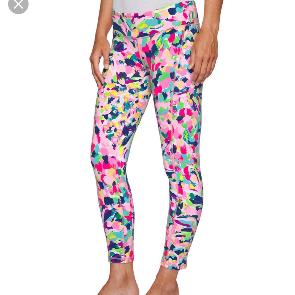Lilly Pulitzer Pina colada leggings size xl.